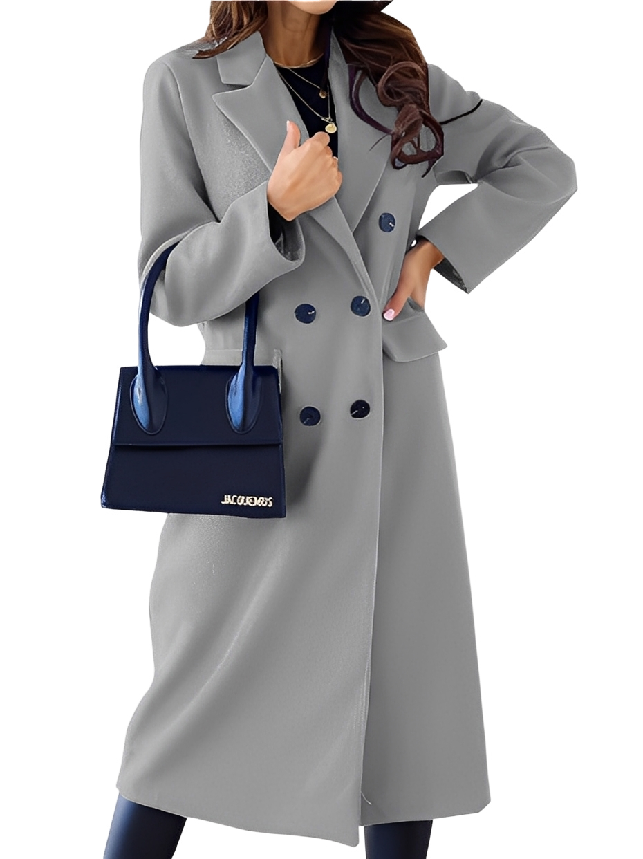 Audrey - Women's Six-Button Notch-Lapel Coat