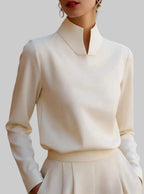 Audrey - Women's Structured High Neck Blouse 2