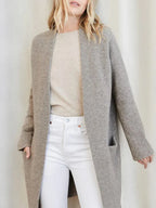 Aurelia - Women's Long Cardigan with Front Pockets
