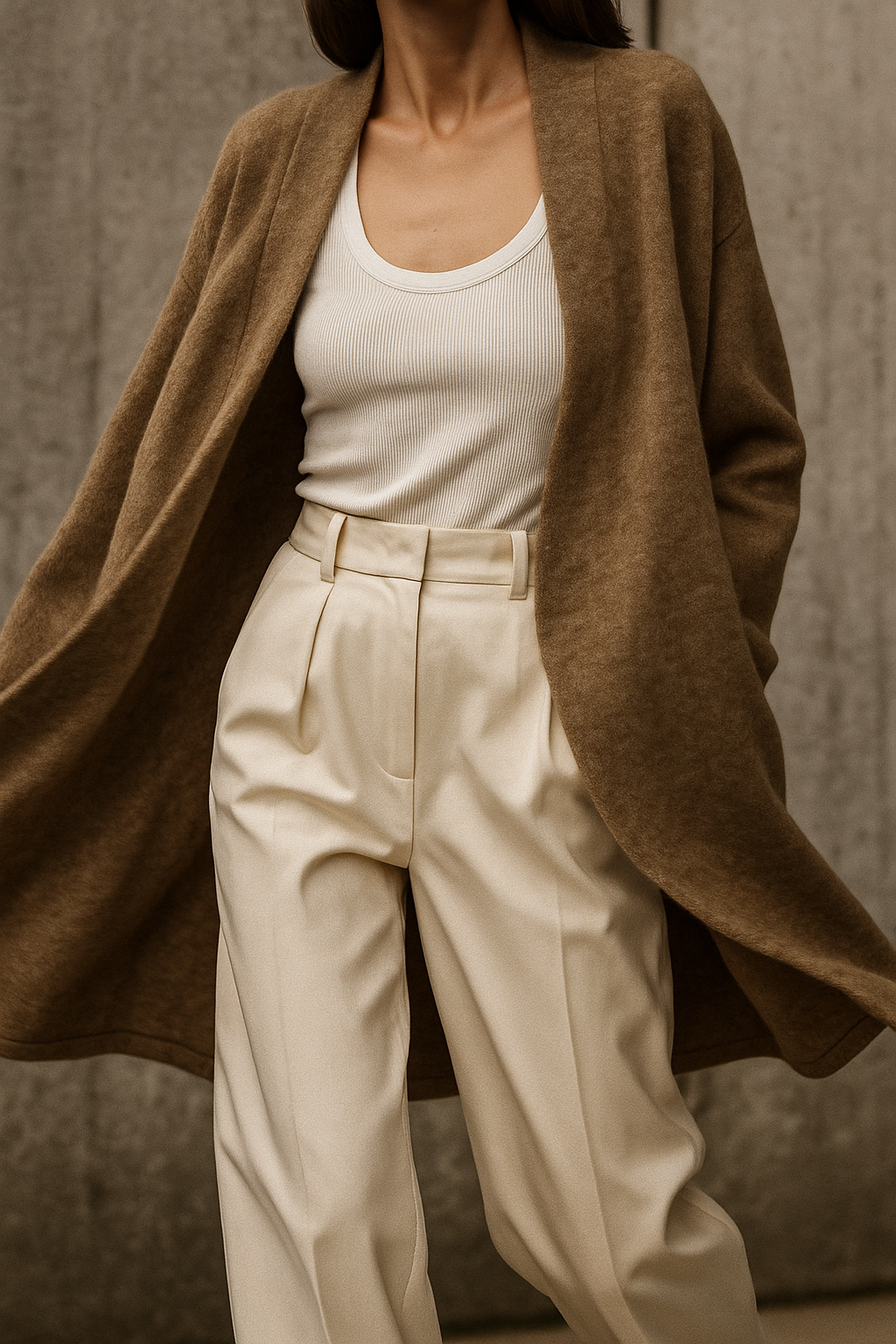 Aurelia - Women's Long Cardigan with Front Pockets