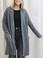 Aurelia - Women's Long Cardigan with Front Pockets