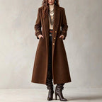Aurora - Women’s Tailored Long Coat with Cuff Straps 3