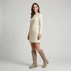 Avery - Women's Suede-Look Knee-High Boots with Buckle Strap