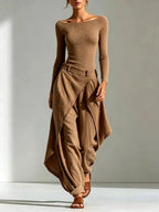 Aviva - Women's Ribbed Long Sleeve Matching Set 3