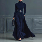 Bailey - Women's Turtleneck Long Sleeve Slim Fit Maxi Dress 1