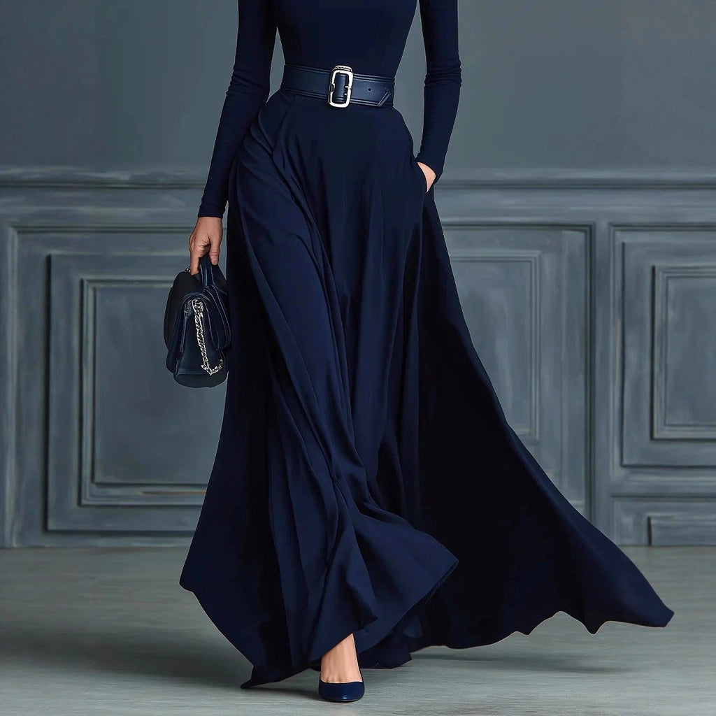 Bailey - Women's Turtleneck Long Sleeve Slim Fit Maxi Dress 3