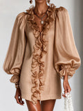 Bellamy - Women’s Long Sleeve Satin Dress 2