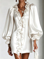 Bellamy - Women’s Long Sleeve Satin Dress 3