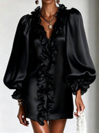 Bellamy - Women’s Long Sleeve Satin Dress 4