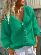 Bianca - Women's Button-Front Knit Cardigan
