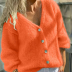 Bianca - Women's Button-Front Knit Cardigan
