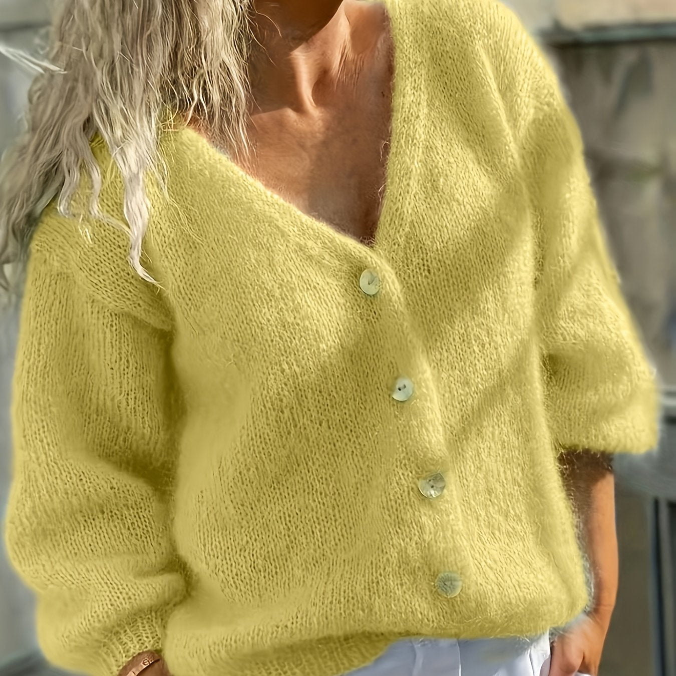 Bianca - Women's Button-Front Knit Cardigan