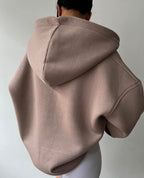 Brianna - Women's Quarter Zip Hooded Sweater 4