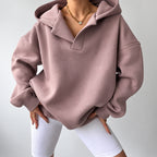 Brianna - Women's Quarter Zip Hooded Sweater 6