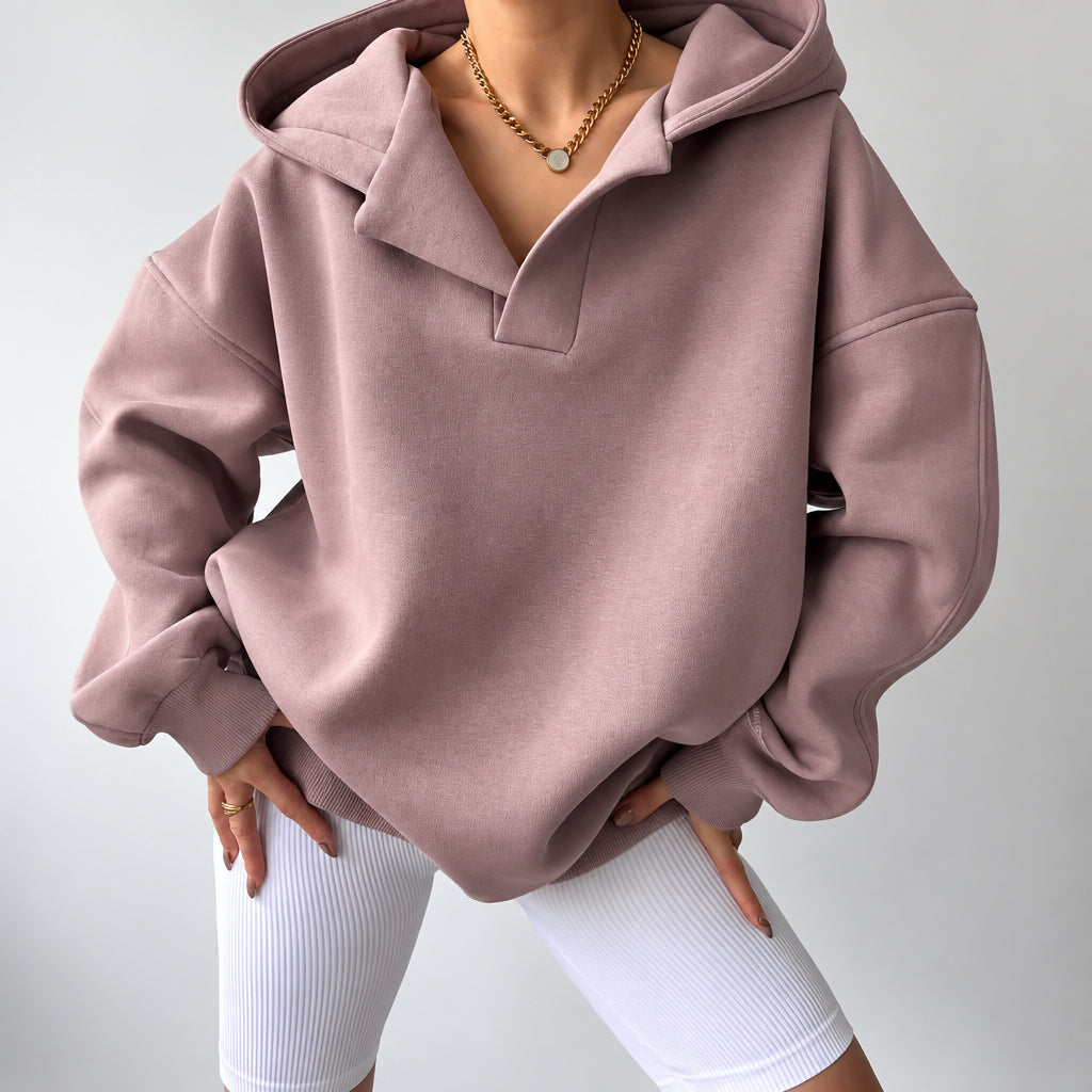Brianna - Women's Quarter Zip Hooded Sweater 6