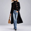 Brooke - Women's Wool Toggle Front High Collar Coat 3