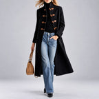 Brooke - Women's Wool Toggle Front High Collar Coat 3