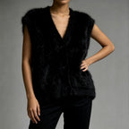 Camille - Women's Plush V-Neck Button-Up Knit Vest 6