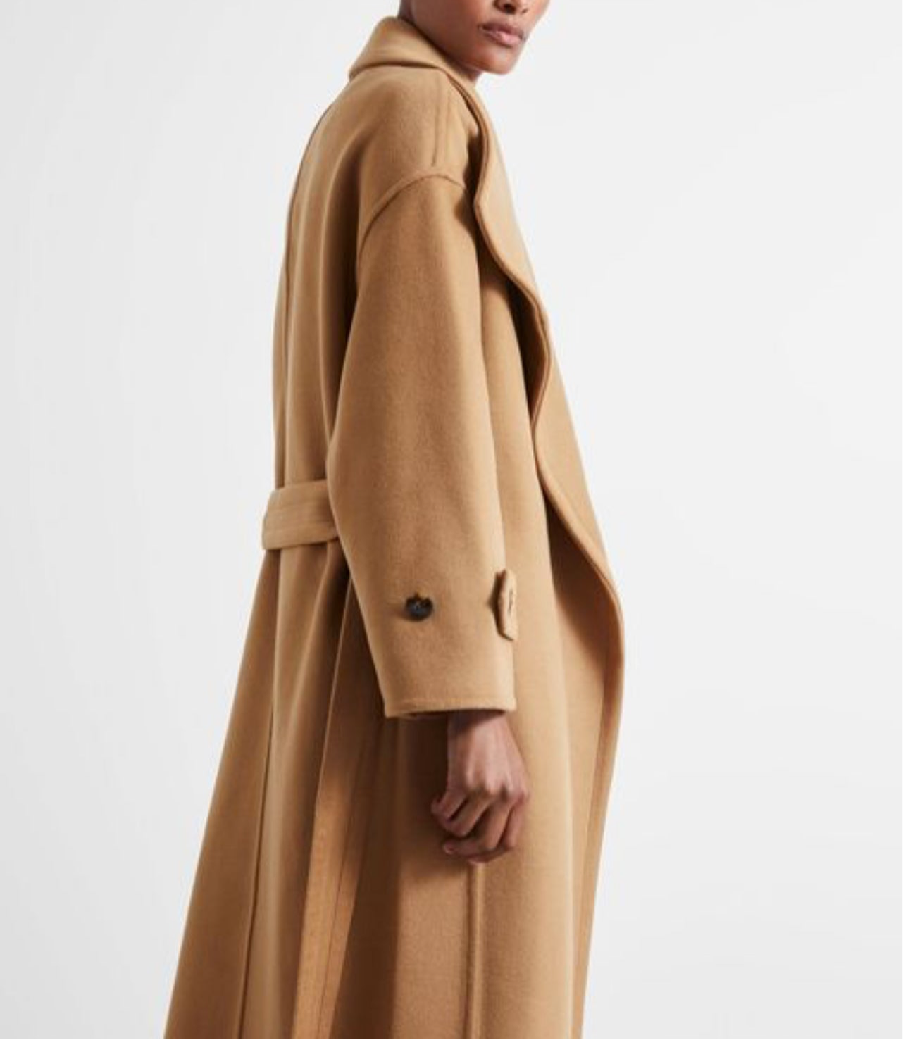 Carina - Women's Double-Breasted Wool Trench Coat with Notch Lapels