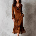 Carla - Women’s Long Sleeve Velvet Dress 2