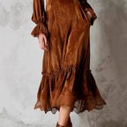 Carla - Women’s Long Sleeve Velvet Dress 4