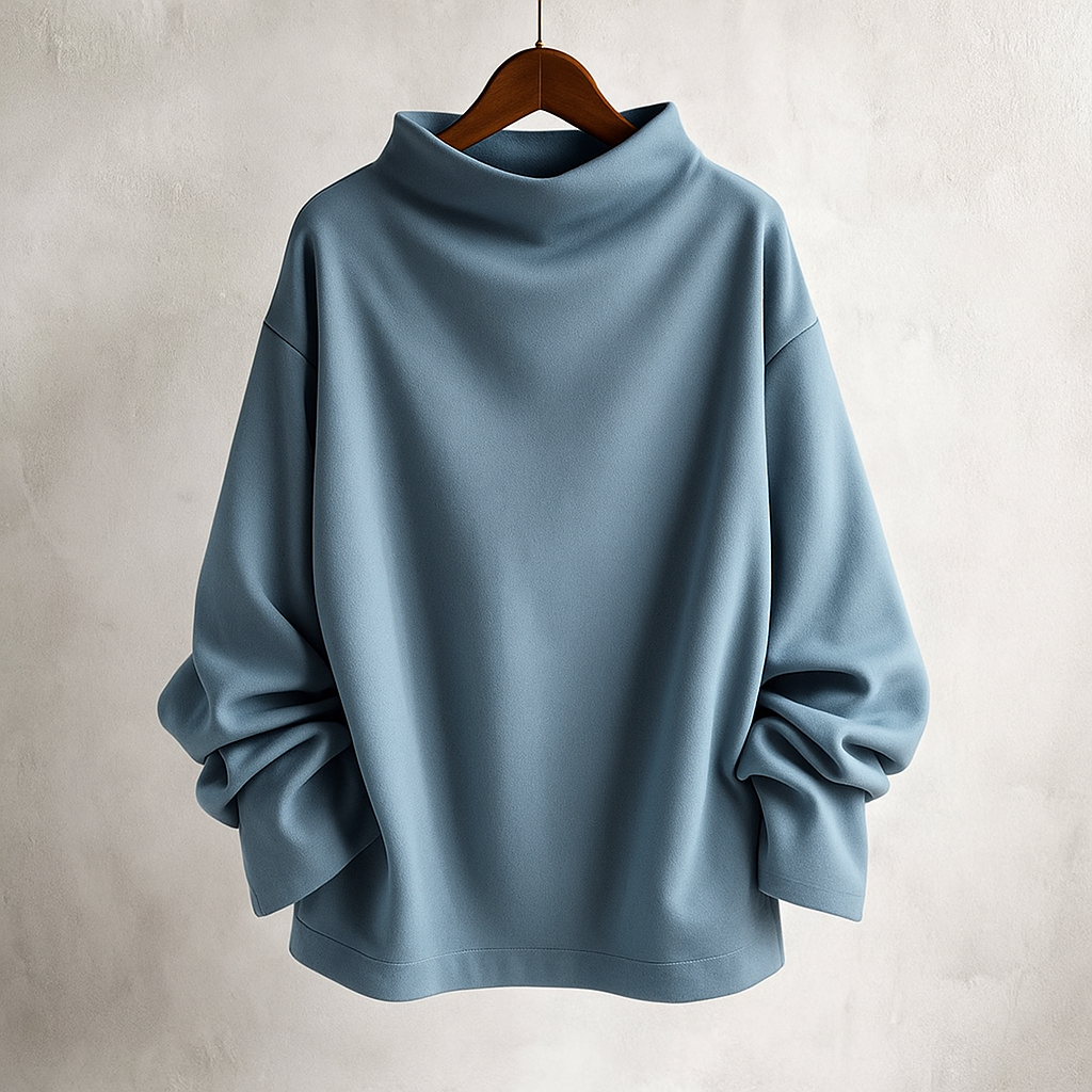 Cassandra - Women's High-Neck Oversized Sweater