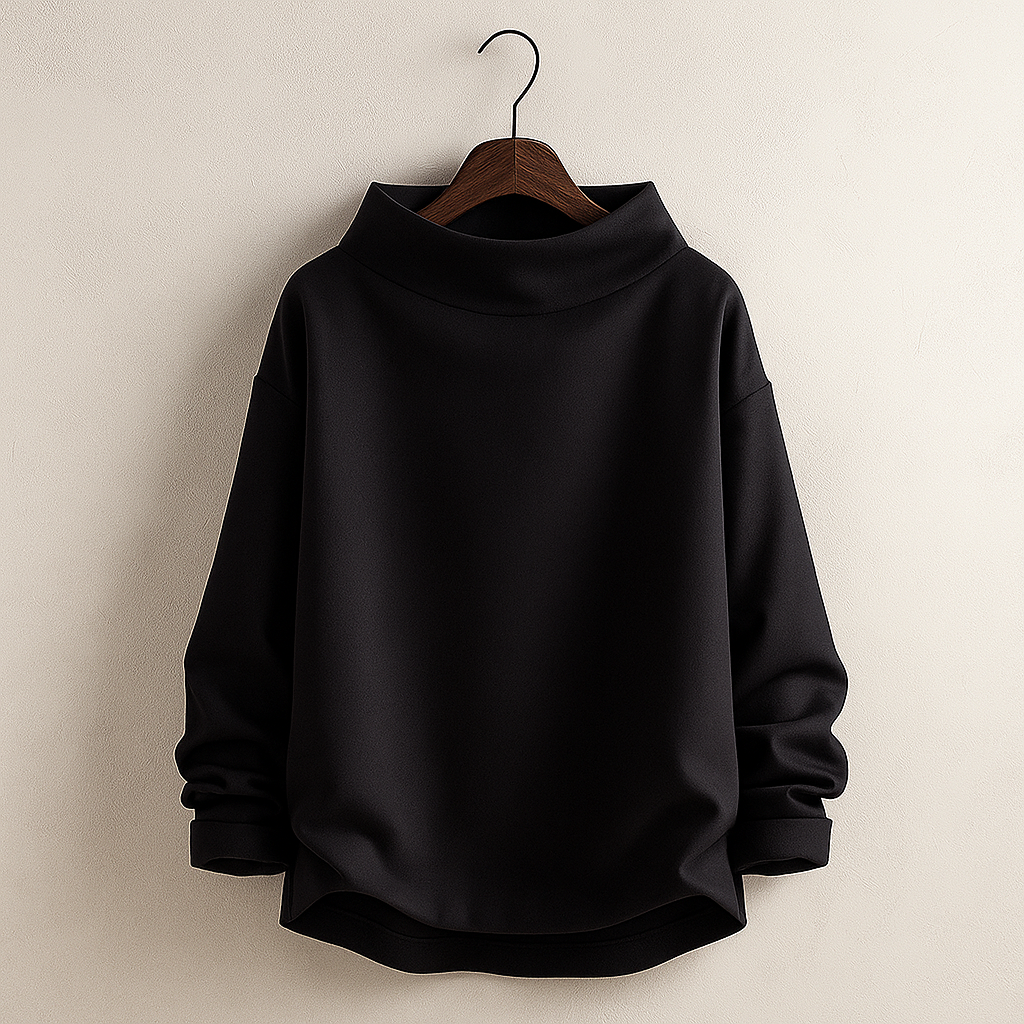 Cassandra - Women's High-Neck Oversized Sweater