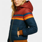 Cecily - Women's Horizontal-Stripe Quilted Puffer Jacket