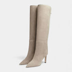 Celine - Women's Tall Suede-Look Boots with Stiletto Heel
