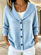 Cira - Women's Wide-Collar Button-Front Knit Cardigan 2