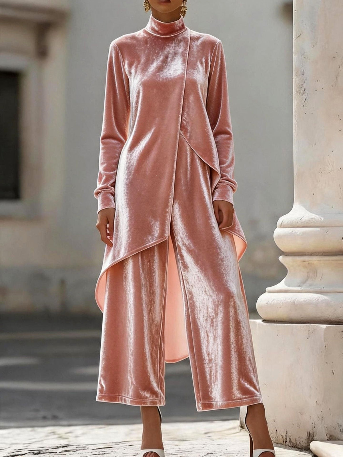 Claire - Women’s Luxe Velvet Two‑Piece Formal Trouser Set 3