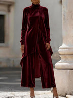 Claire - Women’s Luxe Velvet Two‑Piece Formal Trouser Set 4