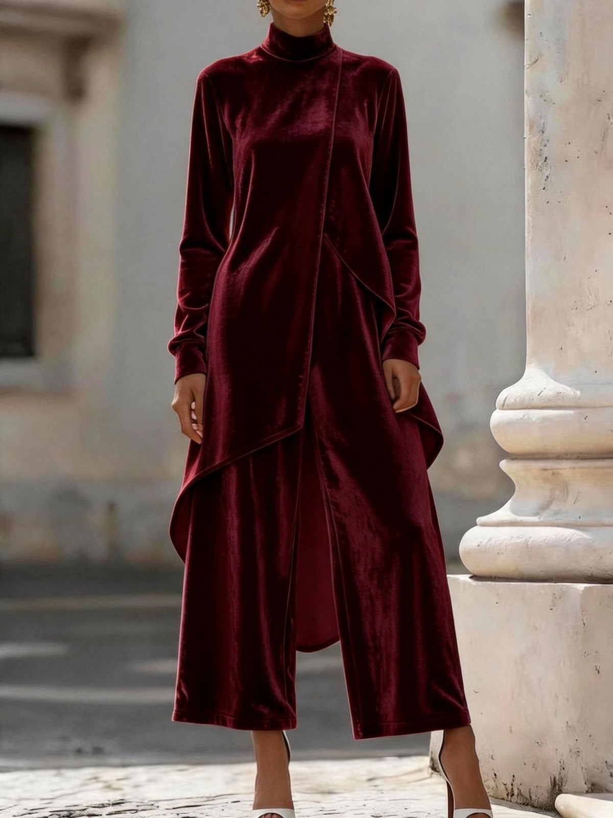 Claire - Women’s Luxe Velvet Two‑Piece Formal Trouser Set 4