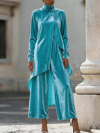 Claire - Women’s Luxe Velvet Two‑Piece Formal Trouser Set 5
