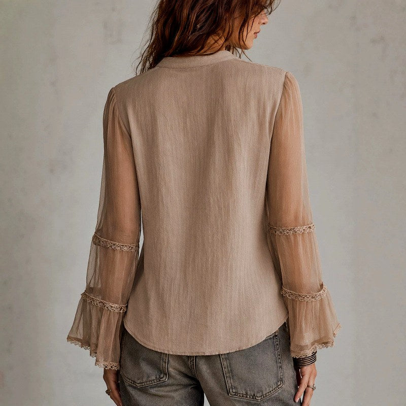 Claire - Women's Sheer Embroidered Lace Cardigan 2
