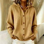 Colleen - Women’s Drawstring Hood Knit Cardigan 5