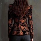 Cora - Women's Floral Long Sleeve Fitted Blazer Jacket 3