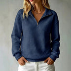 Corinne - Women's Textured Quarter-Zip Sweatshirt 3