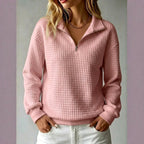 Corinne - Women's Textured Quarter-Zip Sweatshirt 4