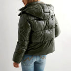Courtney - Women's Glossy Hooded Zip-Up Puffer Winter Jacket 5