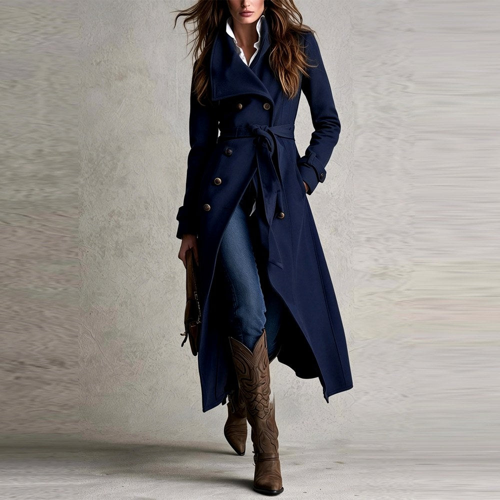 Danaya  - Women’s Longline Coat with Button Closure 3