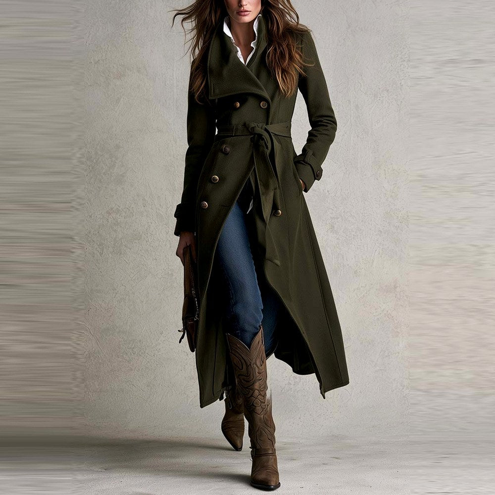 Danaya  - Women’s Longline Coat with Button Closure 4