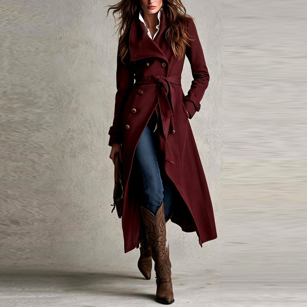Danaya  - Women’s Longline Coat with Button Closure 5