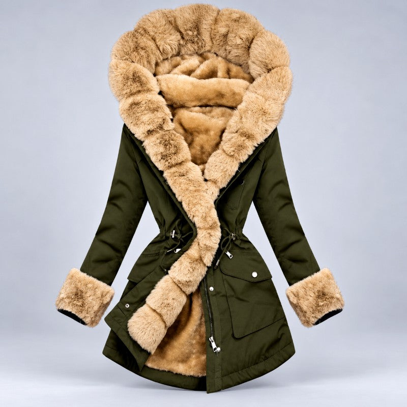 Delaney - Women's Adjustable Waist Fur Hood Parka 2