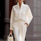 Dianne - Women's Stand Collar Cropped Matching Set 6