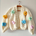 Dolly - Women's Knit Cropped Cardigan with Butterfly Appliques 5