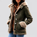 Dolly - Women's Suede Reversible Faux Fur Coat 1