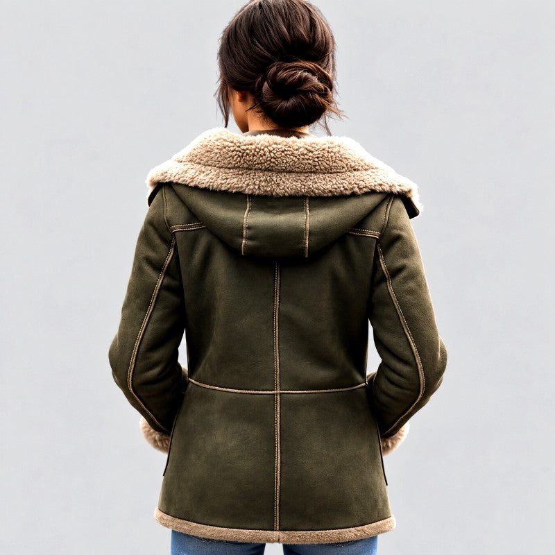 Dolly - Women's Suede Reversible Faux Fur Coat 3