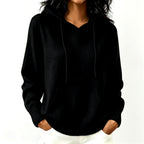 Donatella - Women's V-Neck Long Sleeve Hoodie  2