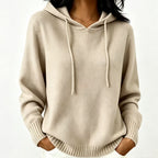 Donatella - Women's V-Neck Long Sleeve Hoodie  4